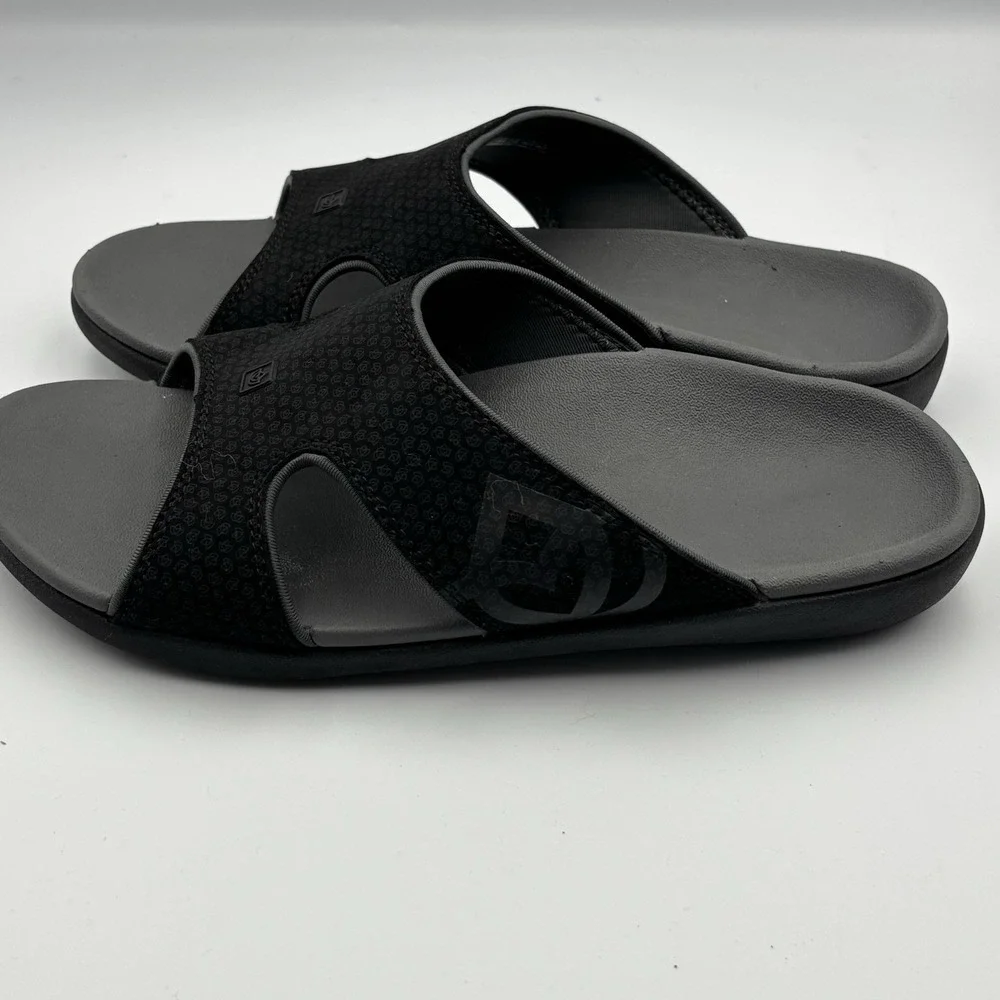 Spenco Kholo‎ Men's Orthotic Slide Sandals CarbonPewter US9D UK7D EUR 39.5 CM 26